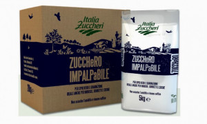 5 Kg. Zucchero a velo Impalpabile Bianco. Non assorbe l'Umidità e rimane Soffice