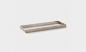 8 x 19 x 3.5 cm. Stampo Rettangolare Microforato per Crostata. Decora.