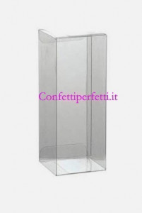 80x80x150 mm. Set di 12 Scatole rettangolari in PVC trasparenti