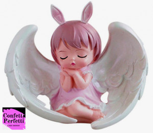 Angelo Bambina a mani giunte con le Ali. Stampo in silicone