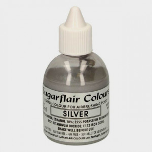 Argento 60 ml. Colorante liquido anche per Aerografo. Sugarflair