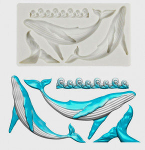 Balena e 1 Onda Mare. Stampo silicone