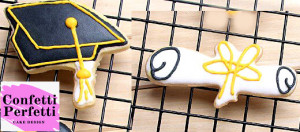 Cappello di Laurea e Pergamena. Set di 2 Stampi in metallo