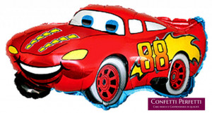 Cars Saetta Mc Queen Godd Luck. Palloncino Gigante in Maylar di 50 x 65 cm. Gonfiabile a Elio o Aria. Cartoni animati