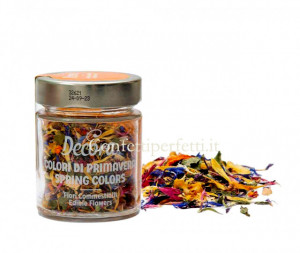 Colori di Primavera. Mix di Fiori Eduli Commestibili ad uso Alimentare. Decora