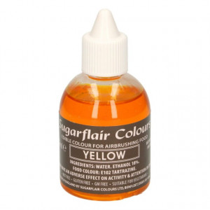 Giallo 60 ml. Colorante liquido anche per Aerografo. Sugarflair