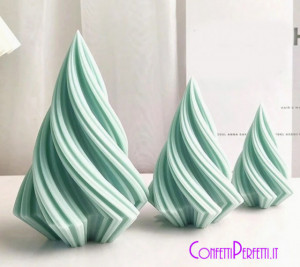 Grande Albero di Natale a Spirale in 3 dimensioni. Stampo in silicone anche per Candele