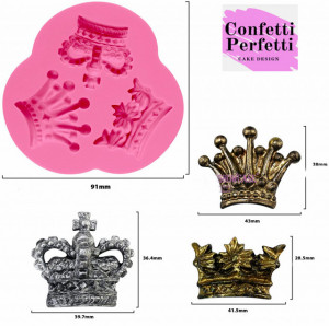Grande Corona in 3 fantastiche forme. Stampo in silicone
