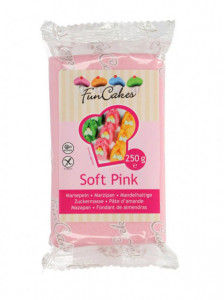 Rosa Tenue .Pasta di zucchero FunCakes. 250 gr. Soft Pink. Senza Glutine e Kosher