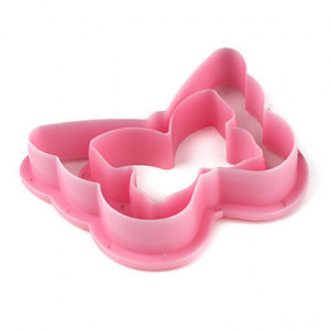 Set di 5 Tagliapasta a incisione a forma di Farfalle con varie misure.
