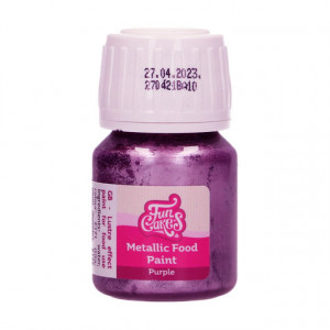 Viola Metallizzato in Gel. Anche Vernice per pittura. Grande confezione 30 ml. Funcakes