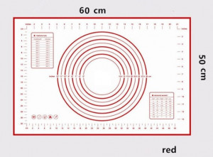XXL 500 x 600. Grande Tappetino graduato Antiaderente in silicone