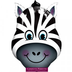 Zebra. Palloncino Metal Mylar