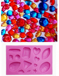 14 Diamanti e Gemme Preziose. Stampo in Silicone
