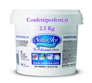 2.5 Kg. SATIN ICE Bianca. Pasta di zucchero Certificata Kosher. Gluten Free