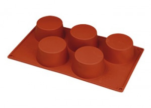 5 Muffin. Stampo Antiaderente in silicone Platinico di alta qualità