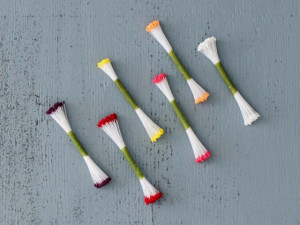 50 Pistilli 3 mm Neri per fiori in pasta di zucchero