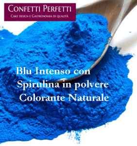 Blu Intenso con Spirulina in polvere. Colorante Naturale. Deep Blue. 100% Vegano. 65 gr.