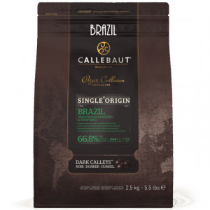 Brasile. Cioccolato fondente. Aroma di cacao aspro e amaro molto intenso. Callebaut