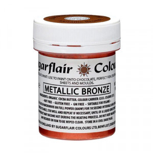 Bronzo Metallizzato. Colorante al Burro di Cacao per Cioccolato. 35 gr. Sugarflair
