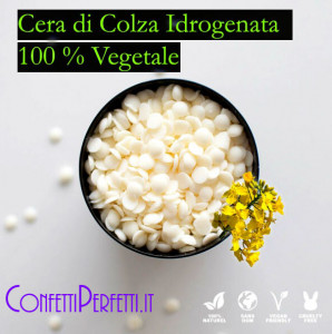 Cera di Colza Idrogenata e 100% Vegetale Setosa, Inodore e priva di Pesticidi, Erbicidi e OGM.