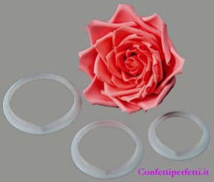 Crea Grande Rosa. 3 stampi in plastica