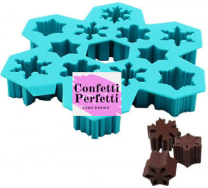 Fiocco di Neve in 12 forme. Stampo in silicone