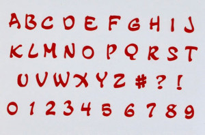 Magici Lettere e Numeri. Set di 39 caratteri. Fmm TappitsTappits Magical upper case.