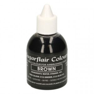 Marrone 60 ml. Colorante liquido anche per Aerografo. Sugarflair
