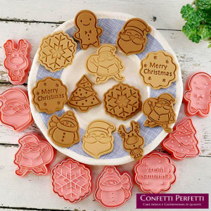 Natale. Set di 8 Stampi per Biscotti