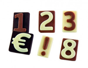 Stampo in policarbonato per numeri di Cioccolata