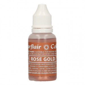 Oro Rosa. Oro. Vernice a Gocce. Per Panna Creme Burro e Pasta di Zucchero. 14 ml. Sugarflair