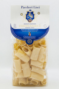 Paccheri Lisci. 500 gr. Pastificio Ferdinando II. Gragnano. IGP