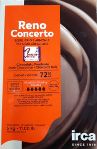 Reno Concerto. Cioccolato Fondente 72%. Qualità Superiore. Irca