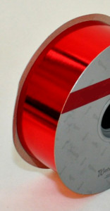Rosso Metallizzato. Nastro lucido per decorazione.