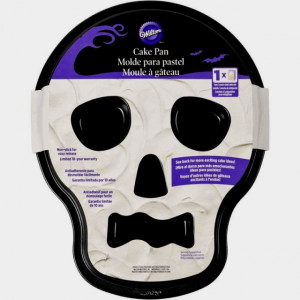 Teschio Halloween. Stampo Tortiera antiaderente. Wilton