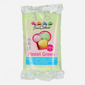 Verde Pastello.Pasta di zucchero FunCakes. 250 gr. Senza Glutine e Kosher