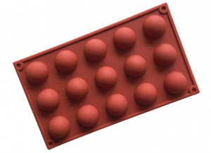 15 Semisfere di 5 x 2.5 cm. Stampo in silicone