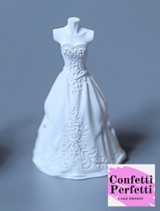 Abito da Sposa. Matrimonio Moderno.Fantastico Stampo in silicone Vestito in alta definizione
