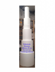 Altezza 25 cm. Basi in polistirolo Dummy Tondo. Da diametro 10 fino a 30 cm
