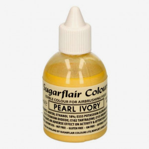 Avorio Perlato 60 ml. Colorante liquido anche per Aerografo. Sugarflair