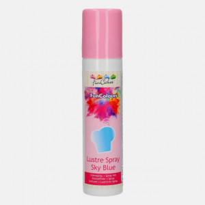Celeste Metallizzato. Spray di 100 ml. Funcakes