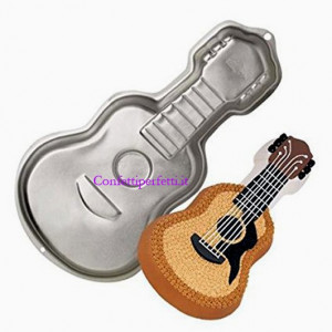 Chitarra 3D. Stampo Musica Tortiera. Wilton