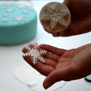 decorazione in zucchero di fiocco di neve