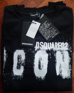 Dsquared2 felpa nera icon 
