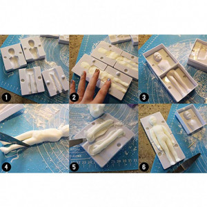Figura di Donna completa in 3/D. Set di 6 stampi in plastica