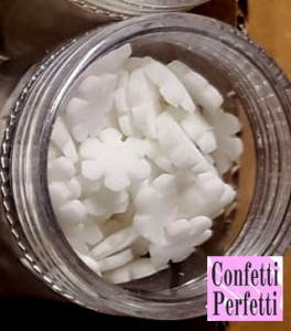 Fiocco e Cristalli di Neve in Zucchero Bianchi