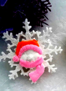 Grande Fiocco di neve con Babbo Natale. Stampo silicone