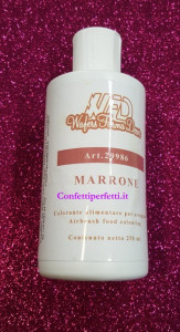 Marrone 250 ml. Colorante a base acqua per Aerografo. WFD