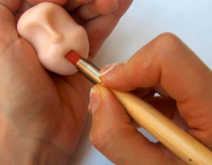 Pennello in Silicone con due punte 1.3 cm